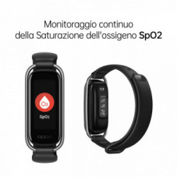 OPPO Band Style Tracker Smartwatch con Display AMOLED a Colori 1.1'' 5ATM Carica Magnetica, Impermeabile 50m, Pedometro Fitness