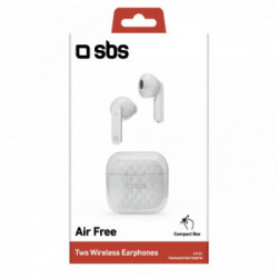 SBS TWS Air Free Cuffie Auricolare Base di ricarica Bianco