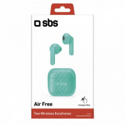 SBS TWS Air Free Cuffie Auricolare Base di ricarica Verde