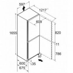 Liebherr CNsfd 5023 - Frigorifero Combinato da Libera Installazione, NoFrost, EasyFresh, 280 Litri, Classe D, 1655x597x675 mm