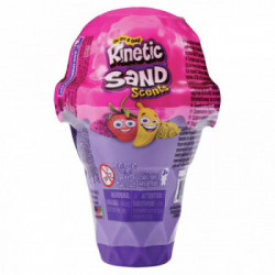 Kinetic Sand , Coni Gelato a sorpresa, 113gr di sabbia naturale profumata in 2 colori - dai 3 anni