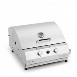 Pianeta Grill Fry Top 500 Cover Teppan 1012 - Barbecue a Gas GPL o Metano, 2 Bruciatori 