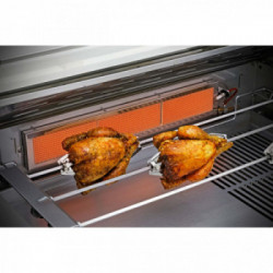 Pianeta Grill Fry Top 750 Range Tondino 1040-T - Barbecue a Gas GPL o Metano, 5 Bruciatori 