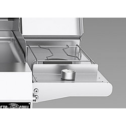 Pianeta Grill Sunny High Premium Tondino Con Fornello laterale 1059-T- Barbecue a Gas GPL o Metano, 2 Bruciatori 