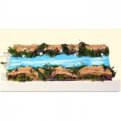 Tratto fiume diritto cm. 10x22 con 5 luci a batteria