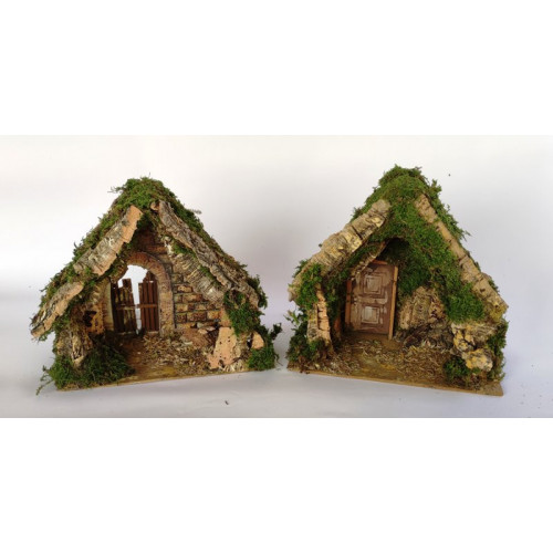 Capanna cm. 25x14x22 con 10 luci a batt(2 mod)