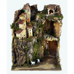 Presepe cm.25x25x30 con luci