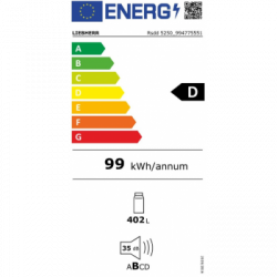 Liebherr Rsdd 5250 - Frigorifero Monoporta da Libera Installazione, EasyFresh, 402 Litri, Classe D, 1855x597x675 