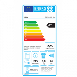 Miele TSC 364 WP - Asciugatrice a Pompa di Calore, 9 Kg, Classe A++