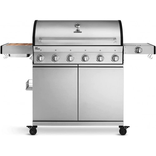 Burnhard Fat Fred Deluxe - Barbecue a Gas, 4+3...