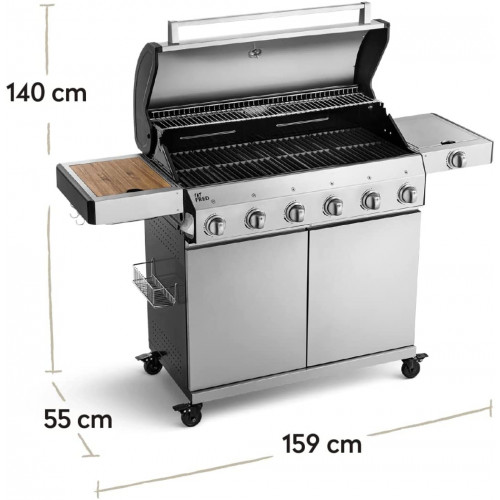 Burnhard Fat Fred Deluxe - Barbecue a Gas, 4+3...