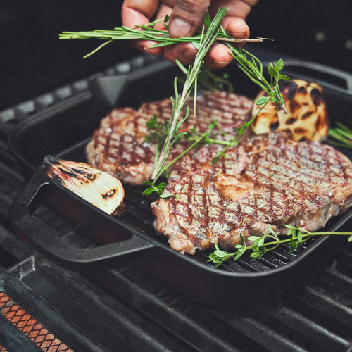 Burnhard 944207- Padella Grill in Ghisa 30 cm