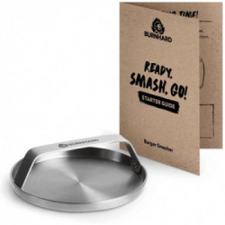 Burnhard 944528 - Burger Smasher in Acciaio Inox, 14 cm, Pressa per hamburger