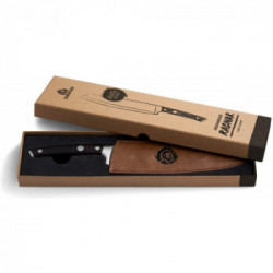 Burnhard 943656 - Coltello Ragnar con Manico in Legno Pakka e Protezione della Lama in Pelle