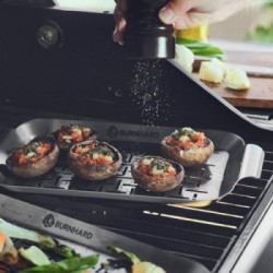 Burnhard 943624 - Vassoio per Barbecue in Acciaio Inox, 42x25x2 cm