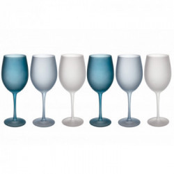 Villa D'Este Home Tivoli 'Blue Dream', Set 6 Calici Frosted