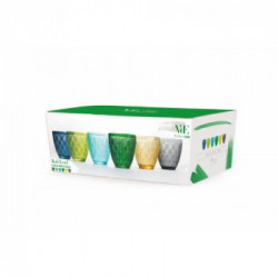 Villa D'Este Home Tivoli 'Bali Leaf', Set 6 Bicchieri Acqua, Colori Assortiti