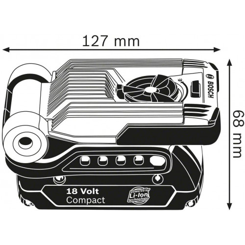Bosch GLI Vari LED - Faro da Cantiere 18V, 420...