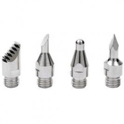 Dremel 204 - Set 4 accessori per pirografia per Versatip (punta ovale, a freccia, dentata, a sfera)
