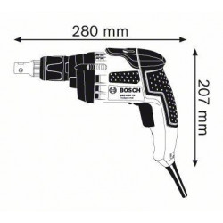 Bosch Professional GSR 6-25 TE - Avvitatore a Filo per Cartongesso, 701W, 2.500 giri/min, Attacco da 1/4", Valigetta