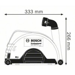 Bosch Professional GDE 230 FC-S - Cuffia Aspirazione, 1600A003DL