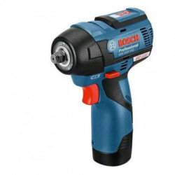 Bosch GDR 12V-115 - Avvitatore a Massa Battente 12V, 115 Nm, 2x3,0 Ah, Attacco 3/8" Quadro, Caricabatterie e L-Boxx