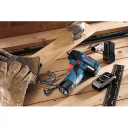 Bosch GDR 12V-115 - Avvitatore a Massa Battente 12V, 115 Nm, 2x3,0 Ah, Attacco 3/8" Quadro, Caricabatterie e L-Boxx