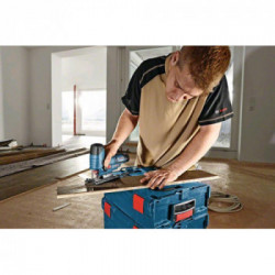 Bosch Professional GST 12V-70 - Seghetto Alternativo, 12V, Prof Taglio 70mm, Set Aspirazione, L-Boxx, Senza Batt e Caricabatt.