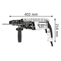 Bosch GBH 2-28 F - Martello Perforatore SDS-Plus, 880W, Ø 28 mm 3,2J, mandrino a cambio rapido, mandrino