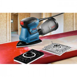 Bosch GSS 160-1 A Multi - Levigatrice Orbitale 180W, Piastra Base + Delta, 3 Carte Abrasive, Piastra Forcarta, L-Boxx