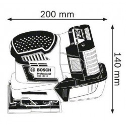 Bosch Professional GSS 18V-10 - Levigatrice Orbitale, 22.000 Oscillazioni/Min, 18V, Box Microfilter, Caricabatteria + L-Boxx