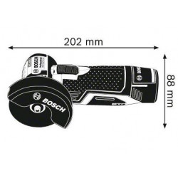 Bosch GWS 12V-76 - Smerigliatrice Angolare 12V, Ø Mola 76mm, 19.500 giri/min, L-Boxx, Senza Batteria e Caricabatt.