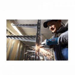 Bosch GWS 11-125 - Smerigliatrice Angolare, 1100 W, Ø125 mm, Cuffia Chiusa, Impugnatura Supplementare Vibration Control