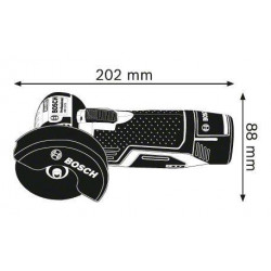 Bosch GWS 12V-76 - Smerigliatrice Angolare 12V, 2x3,0 Ah, Ø Mola 76mm, 19.000 giri/min Caricabatterie, L-Boxx