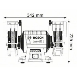 Bosch GBG 35-15 - Smerigliatrice da Banco, 350W, 3000 rpm, Ø150 mm