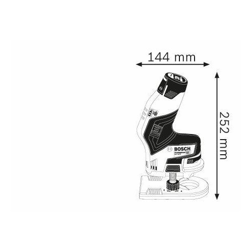 Bosch GKF 12V-8 - Rifilatore 12V, 2x3,0 Ah,...