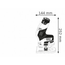 Bosch GKF 12V-8 - Rifilatore 12V, 2x3,0 Ah, 13.000 giri/min, Pinza 8mm, Caricabatterie, L-Boxx