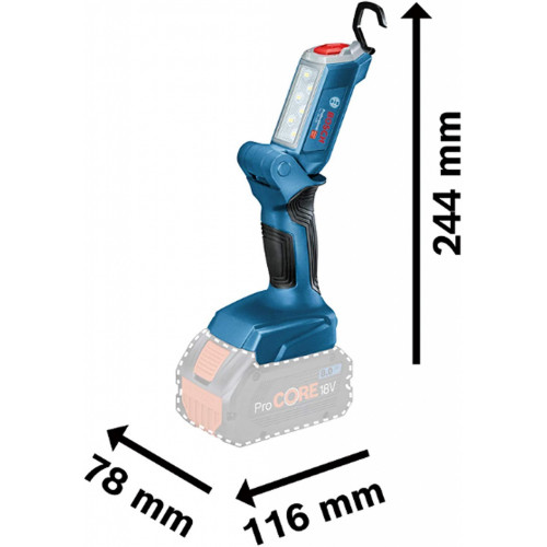 Bosch GLI 18V-300 - Faro da Cantiere 18V, 300...