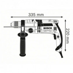Bosch Professional GSB 24-2 - Trapano a Percussione, 2 Velocità, Mandrino AutoLock Ø 13 mm, 1100 W, Codice 060119C801