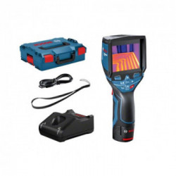 Bosch Professional GTC 400 C - Termocamera a Batteria, 12V, 2,0 Ah, IR 160x120, Display 3,5", Cavo Micro-USB, Caricabat, L-Boxx