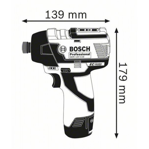 Bosch GDR 12V-110 - Avvitatore a Massa Battente...