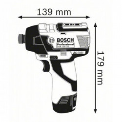 Bosch GDR 12V-110 - Avvitatore a Massa Battente 12V, 110Nm, 2x3,0 Ah, Caricabatterie e L-Boxx