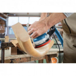 Bosch Professional GET 55-125 - Levigatrice Rotoorbitale, Ø Platorello 125 mm, 15.600 giri/min, 550 W, 3 Fogli Abrasivi, L-Boxx