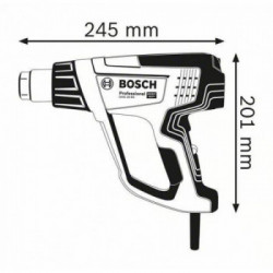Bosch GHG 20-63 - Termosoffiatore 2000W, 50-630°C, Regolazione Temperatura Passo 10°C