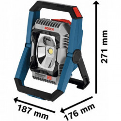 Bosch GLI 18V-2200 C - Faro da Cantiere 18V, 2.200 Lumen, Bluetooth Connect