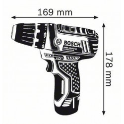 Bosch Professional GSR 12V-15 - Trapano Avvitatore, 2 Velocità, 0-1300 giri/min, 15-30 Nm, 12 V, Solo Corpo + L-Boxx,