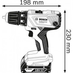 Bosch GSR 18V-21 - Trapano-Avvitatore Brushless 18V, 2x2,0 Ah, 63 Nm, Caricabatterie e L-Boxx