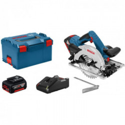 Bosch Professional GKS 18V-57 G - Sega Circolare 18V, 2x4,0 Ah, Ø Lama 165 mm, Prof Taglio 42-57mm, Caricabatterie, L-Boxx	