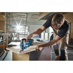 Bosch Professional GST 18V-LI B - Seghetto Alternativo 18V, 2x4,0 Ah, Profondità Taglio 120mm, 4 Accessori, Caricabatt, L-Boxx