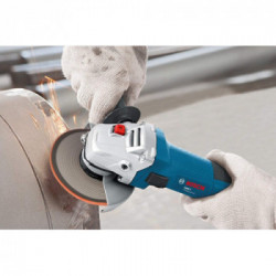 Bosch GWS 1400 - Smerigliatrice, 1400W, Ø125 mm Constant Electronic Elettronica Cuffia Aperta, Restart Protection